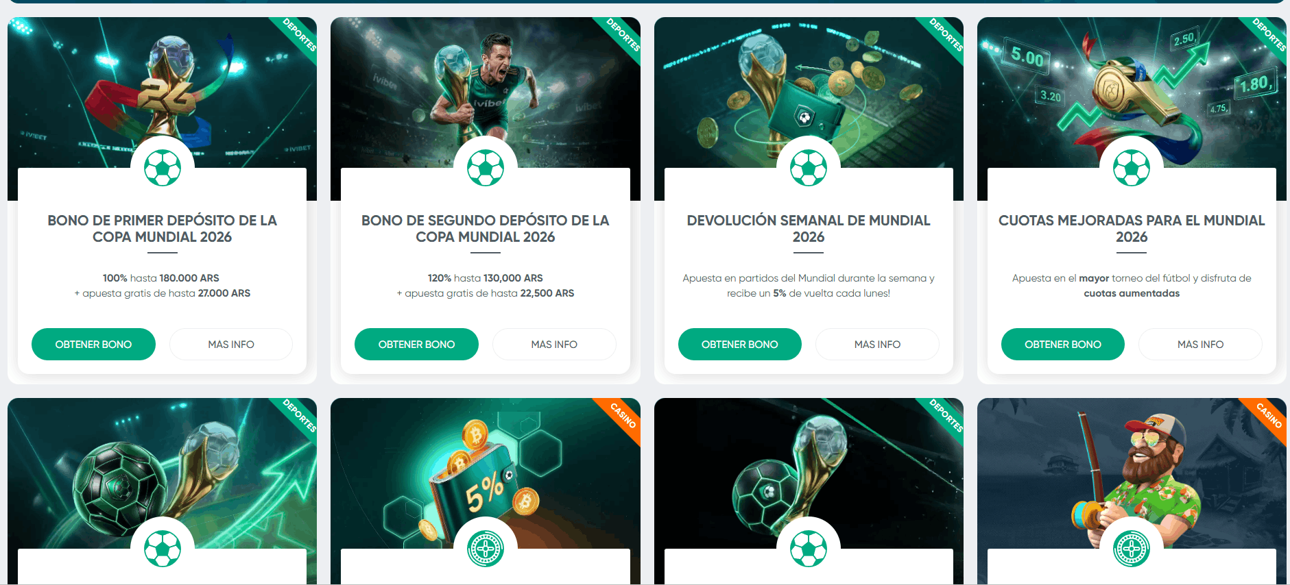 Captura de pantalla del bono y giros gratis de Ivibet Casino